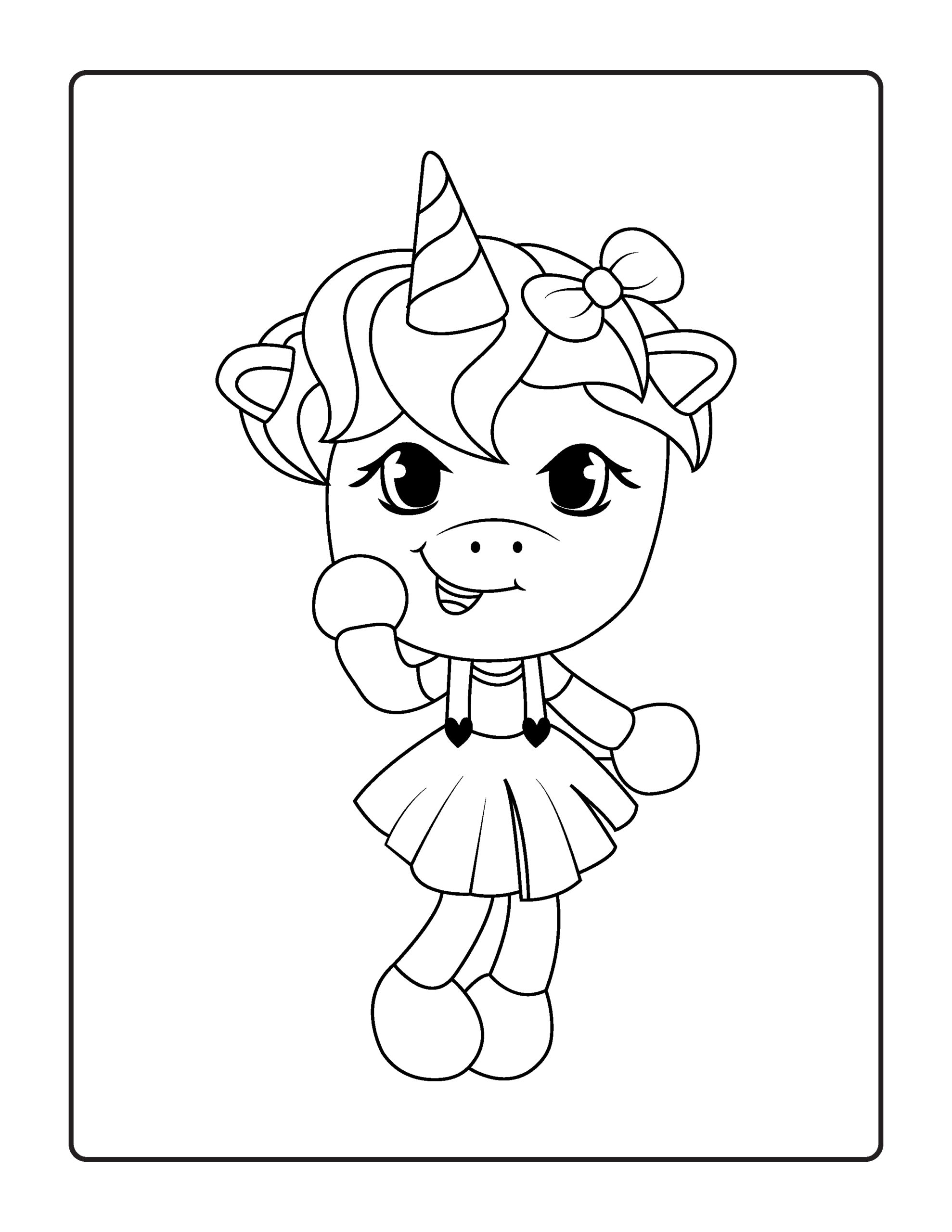 Cute unicorn coloring book for kids coloring pages with adorable unicorn made by teachers