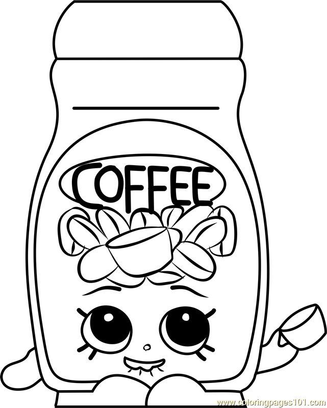 Toffy coffee shopkins coloring page shopkins colouring pages cute coloring pages disney coloring pages