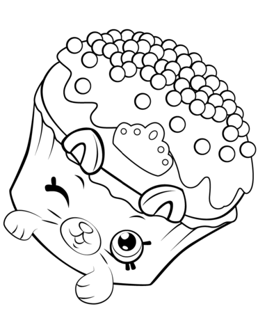 Petkins royal cupcake shopkin coloring page free printable coloring pages
