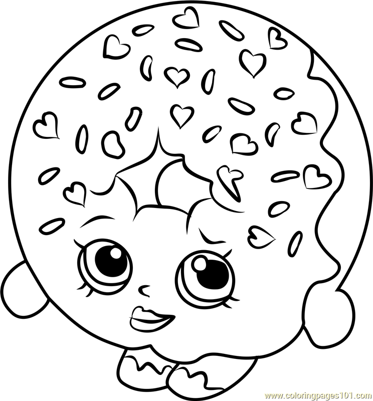 Dlish donut shopkins coloring page for kids