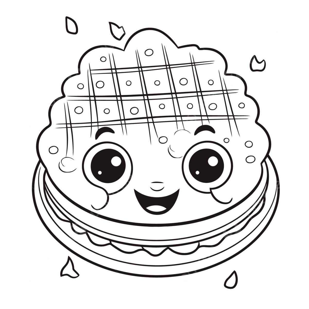 Shopkins waffle pages free coloring pages outline sketch drawing vector wing drawing ring drawing waffle drawing png and vector with transparent background for free download