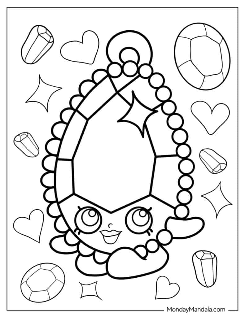 Shopkins coloring pages free pdf printables