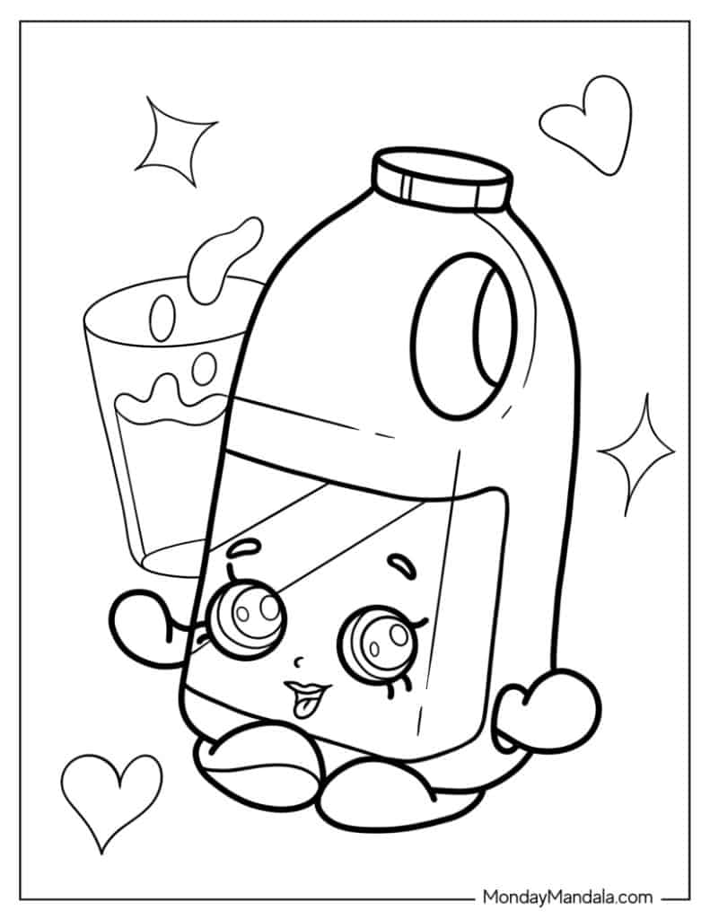 Shopkins coloring pages free pdf printables