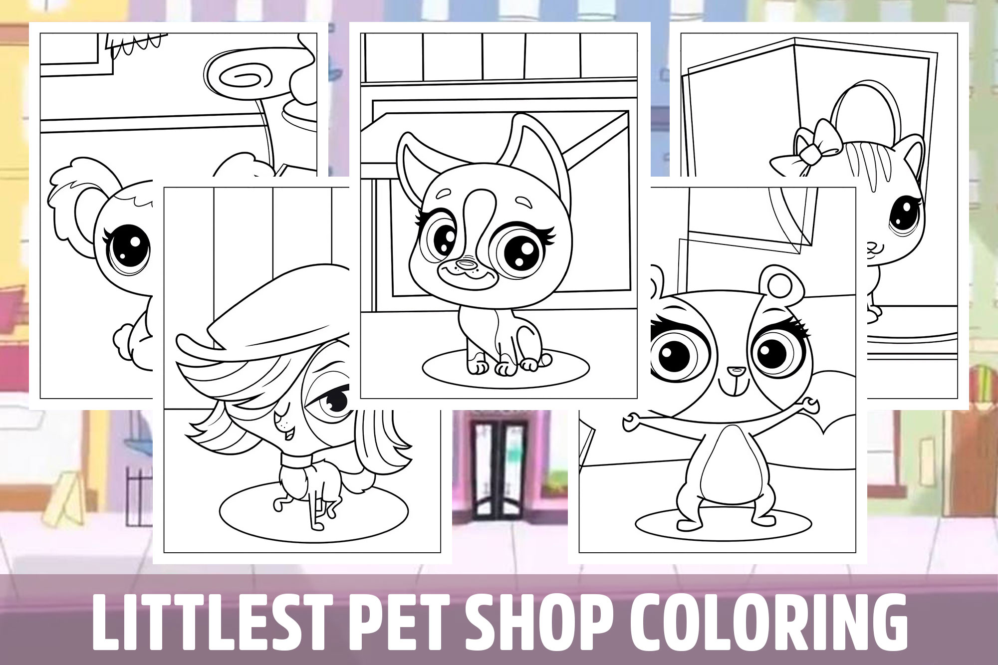 Littlest pet shop coloring pages for kids girls boys teens birthday school activity made by teachers