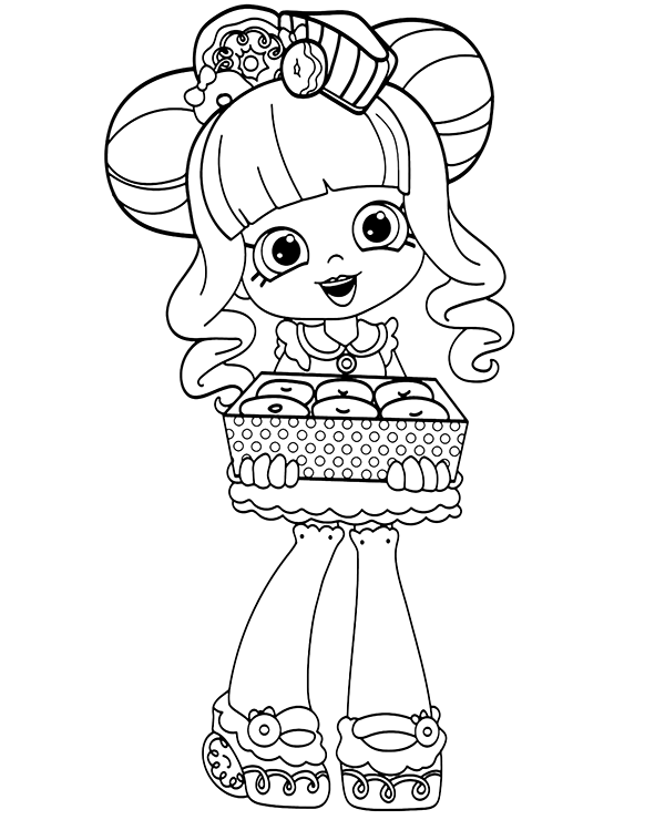 Shoppie donatina coloring page to print for free