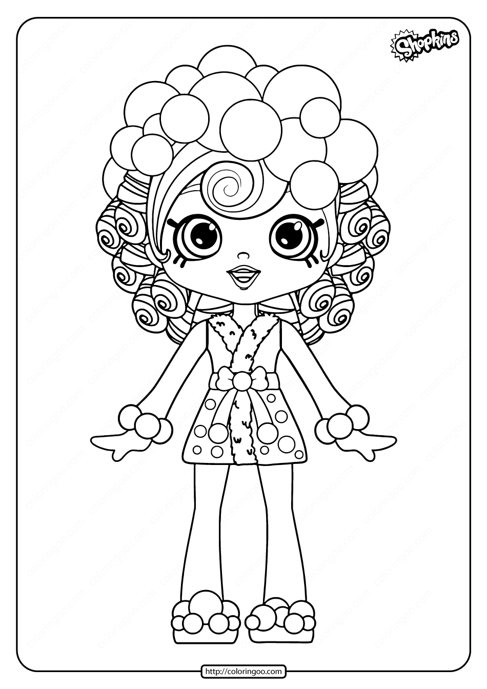 Bubbleisha shopkins shoppies coloring pages