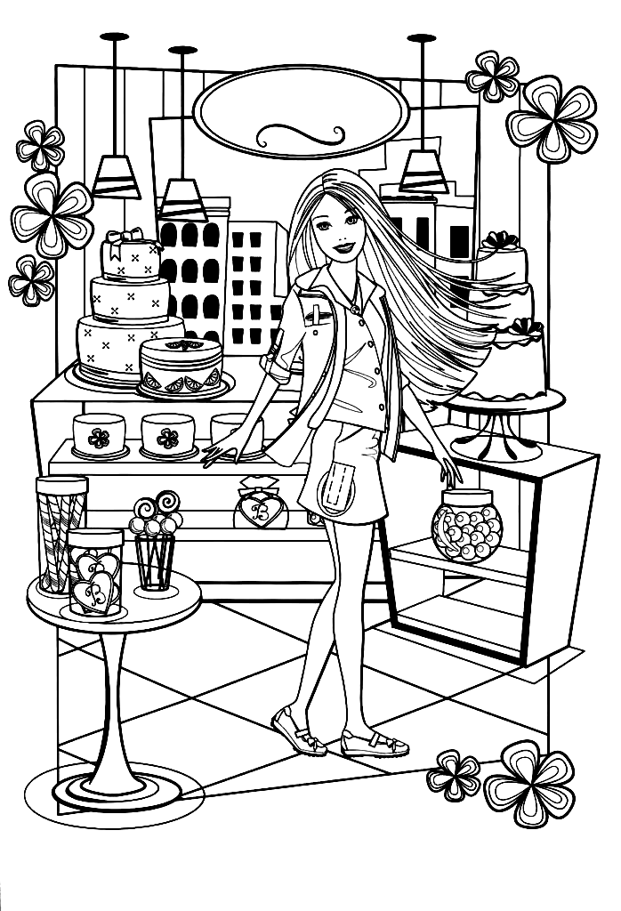 Barbie coloring pages printable for free download