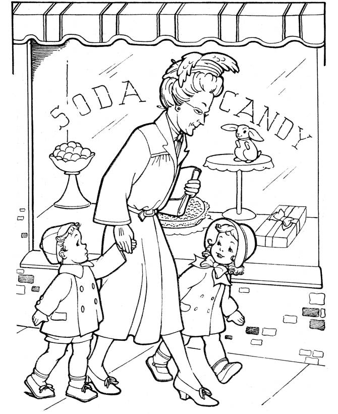 Grandparents coloring pages