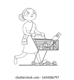 Grocery coloring page stock photos and pictures