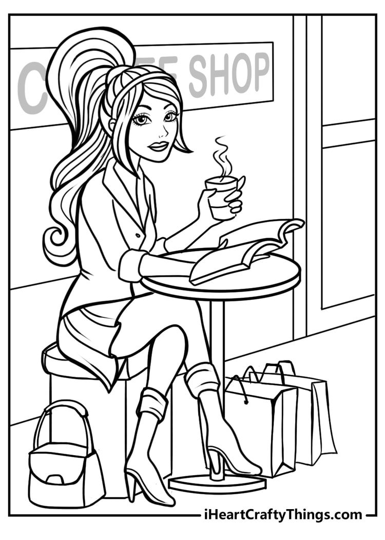 Barbie coloring pages free printables
