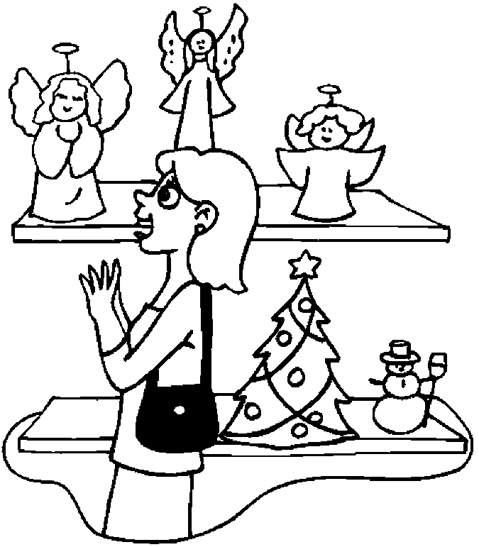 Best christmas shopping coloring pages for kids