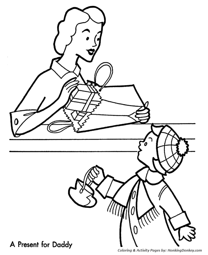 Christmas shopping coloring pages