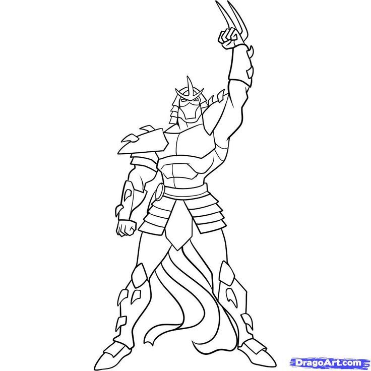 Shredder tmnt coloring page