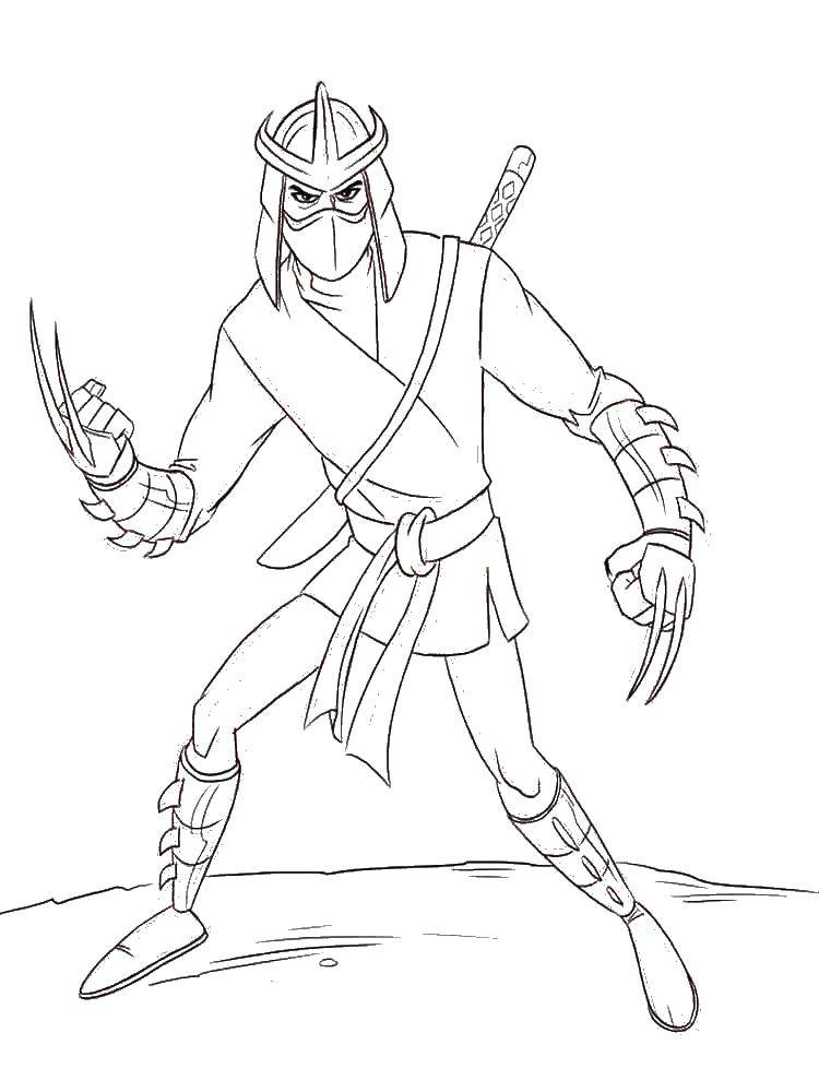 Online coloring pages coloring page thin shredder teenage mutant ninja turtles coloring pages website