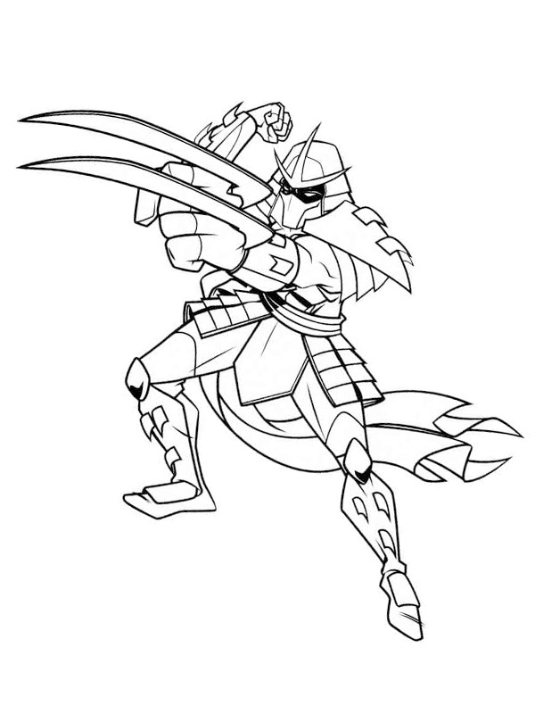 Shredder ninja turtles coloring page