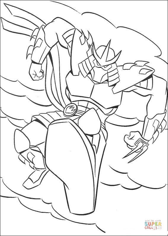 The shredder attacks coloring page free printable coloring pages