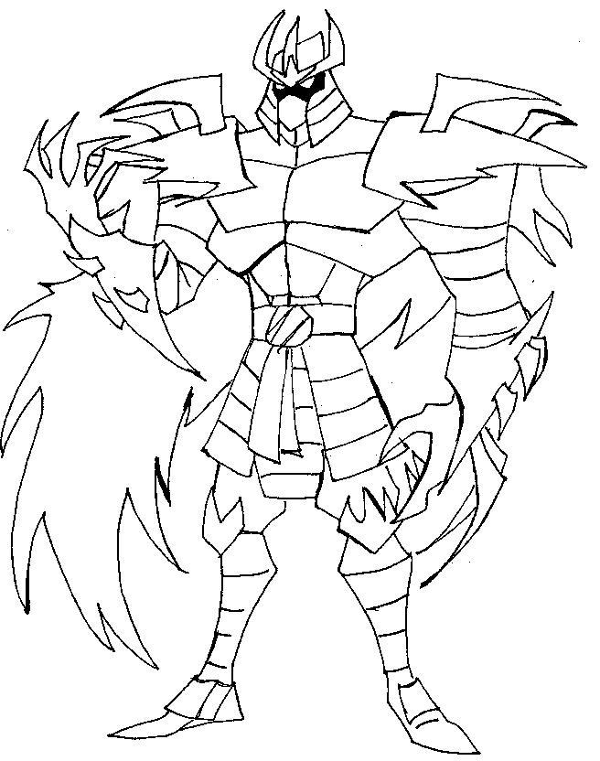 Tengu shredder lineart by rerohan on