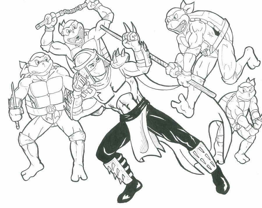 Teenage mutant ninja turtles coloring pages