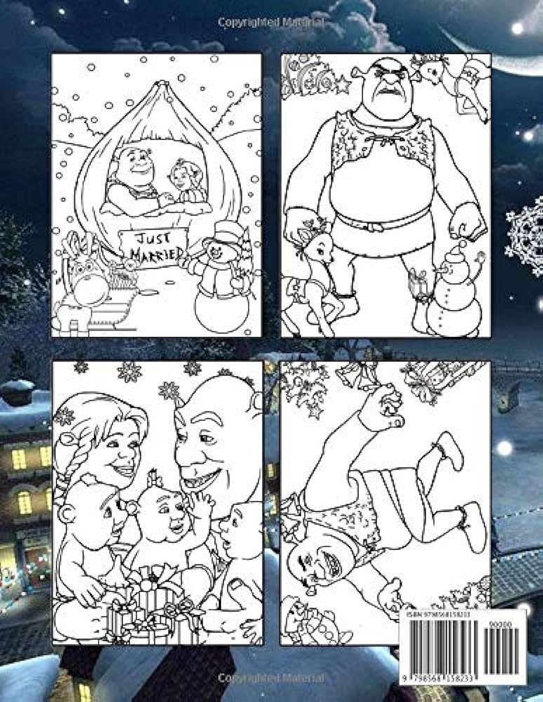 Shrek christmas coloring book coloring books for adults shrek christmas gifted adult colouring pages fun phillips fletcher books