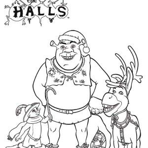 Shrek shrek and friends on christmas coloring page shrek and friends on christmas coloring page christmas coloring pages shrek christmas colors