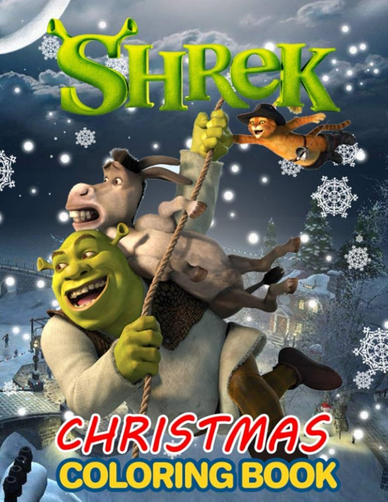 Shrek christmas coloring book coloring books for adults shrek christmas gifted adult colouring pages fun phillips fletcher books