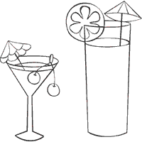 Summer drinks coloring pages