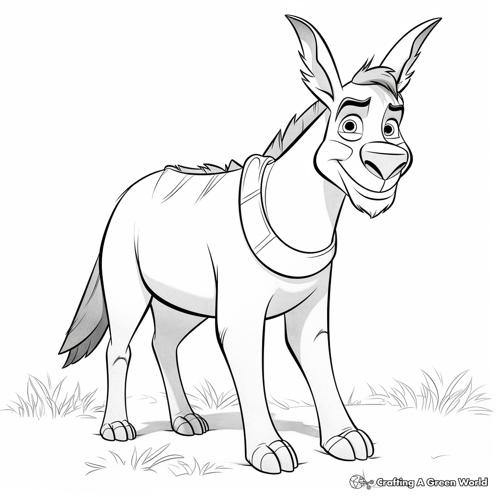 Donkey coloring pages