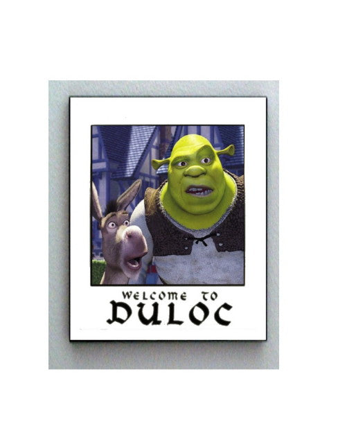 Shrek and donkey wele to duloc prop color print limited edition â final score products
