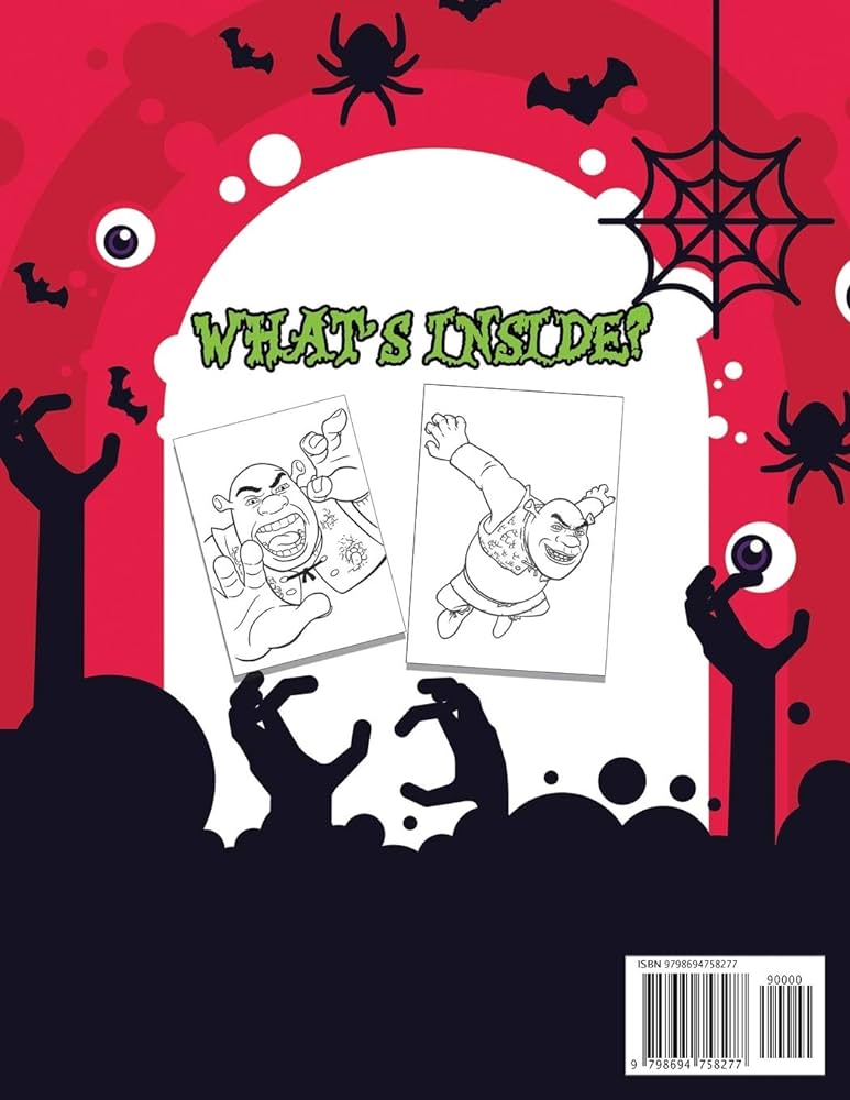 Shrek halloween coloring book the best halloween gift for any fan henderson suzie books