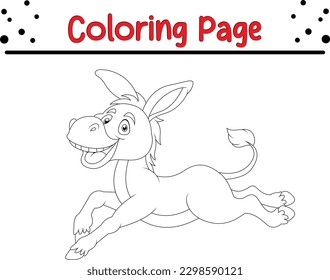 Donkey coloring book royalty