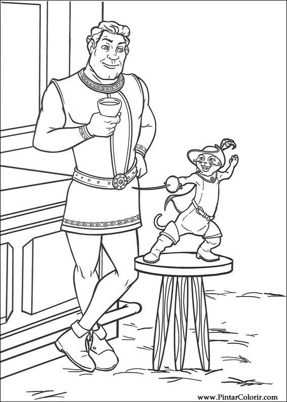 Drawings to paint colour shrek