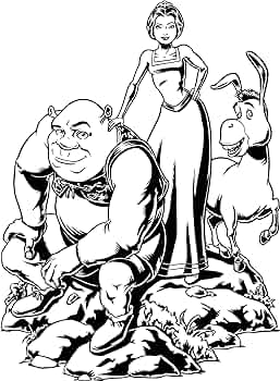 Shrek wall decal princess fiona donkey kids cartoon vinyl sticker room interior decoration home kids room art design removable waterproof mural z baby
