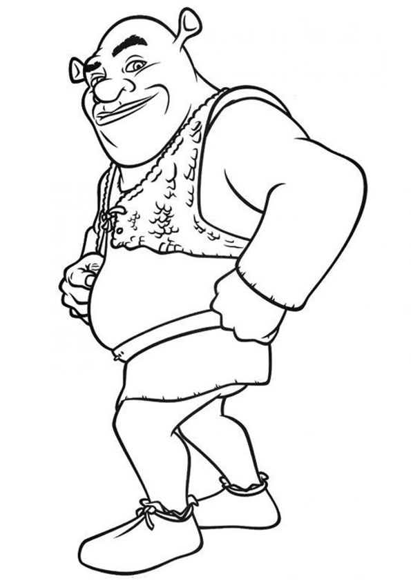 Coloring pages printable shrek coloring page