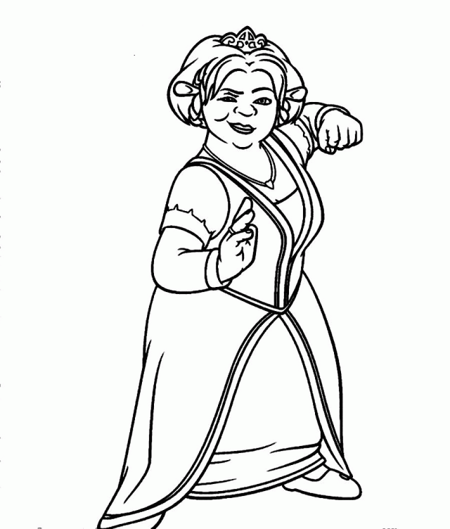 Fiona shrek coloring page