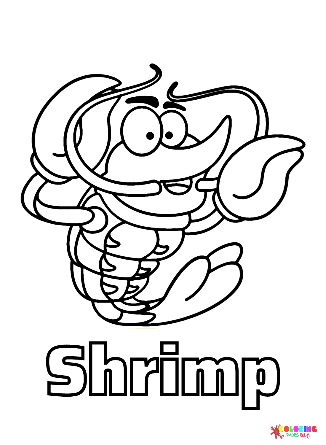 Shrimp coloring pages printable for free download