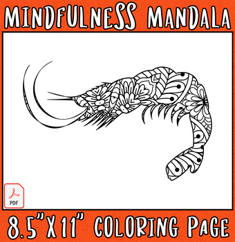 Shrimp mandalas coloring page o