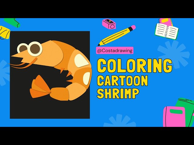 Easy coloring cartoon shrip ll step by step coloring for kids