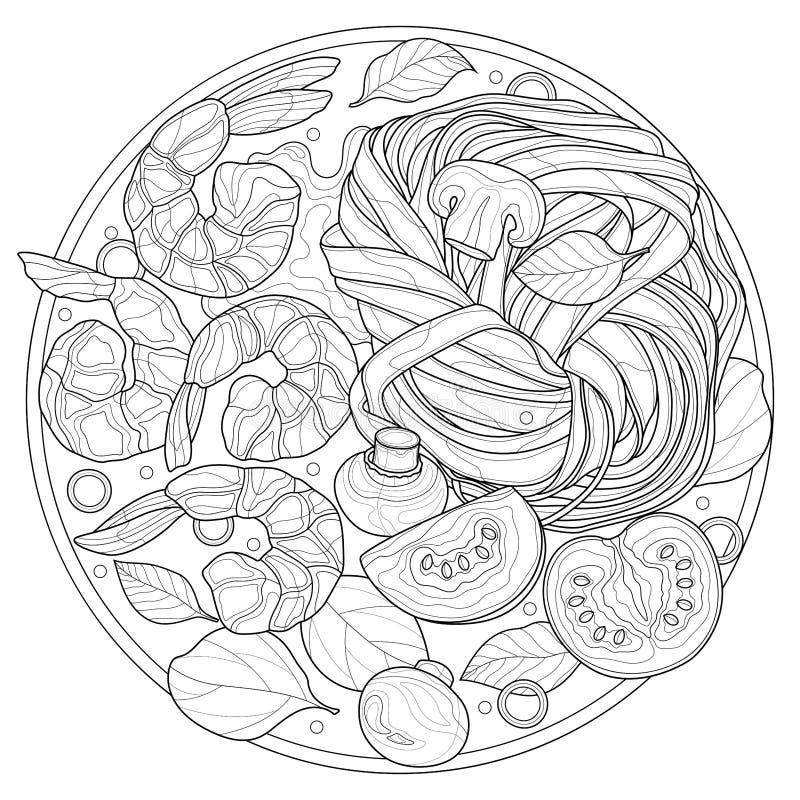 Pasta coloring stock illustrations â pasta coloring stock illustrations vectors clipart