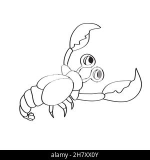 Coloring book for kids shrimp stock vector image art