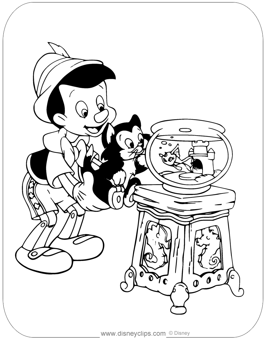 Printable pinocchio coloring pages
