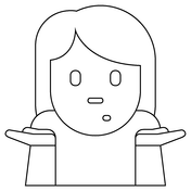 Person shrugging emoji coloring page free printable coloring pages