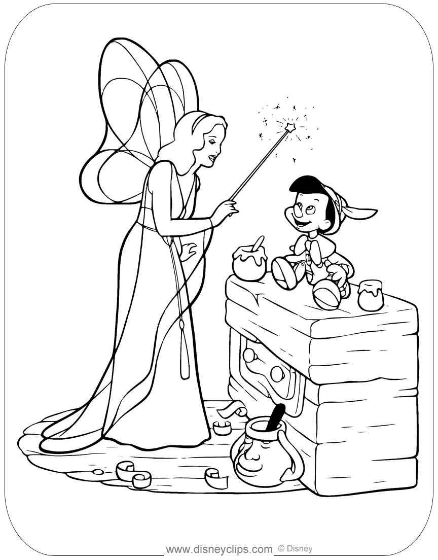 Printable pinocchio coloring pages
