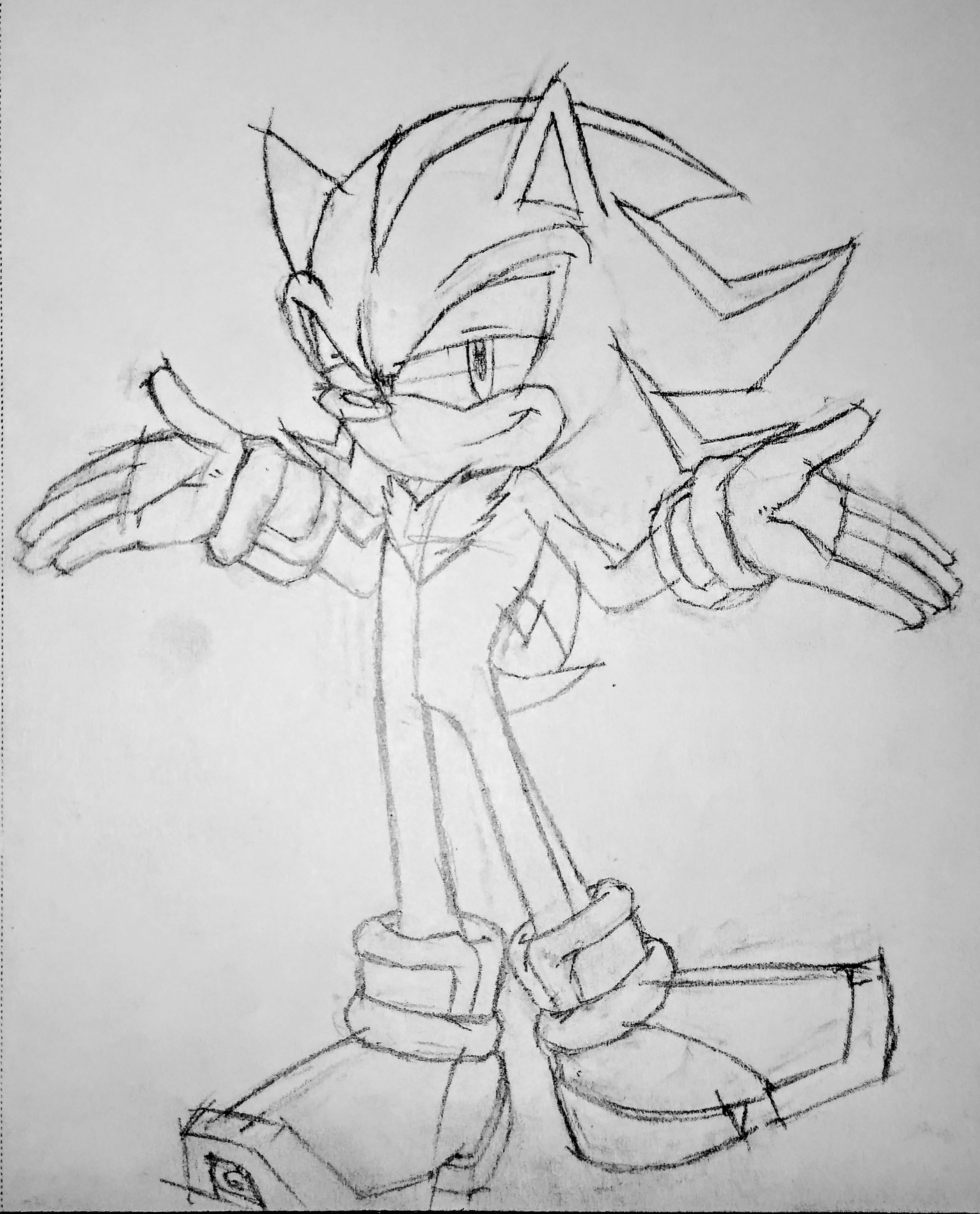Shadow doing the shrugging pose sketch by rainbowyosh on