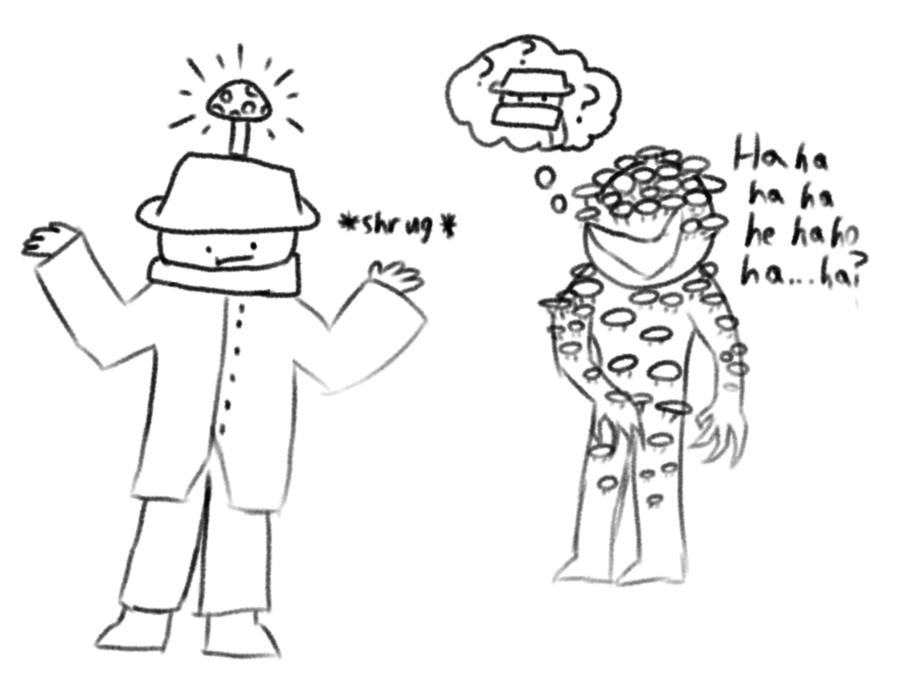 Wait where did scarecrow man go all i see is fellow mushroom man rdarkwood