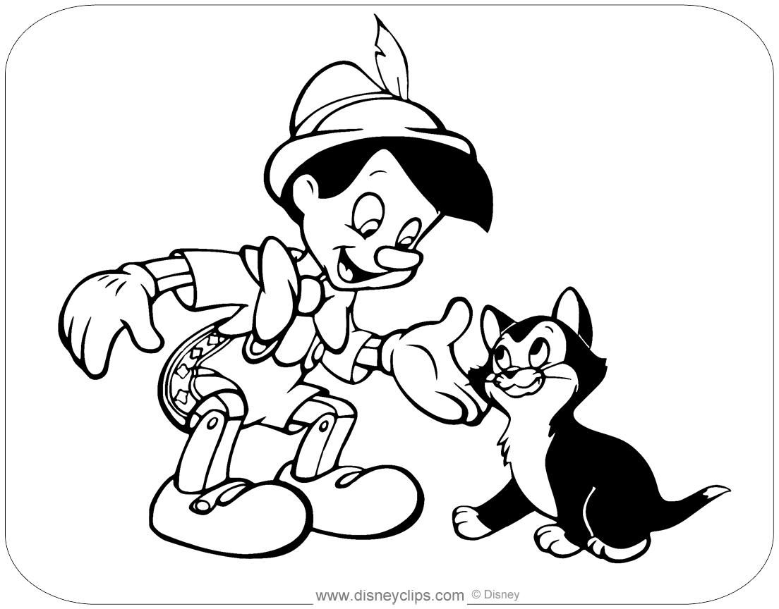 Printable pinocchio coloring pages