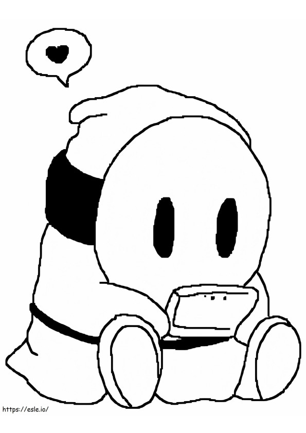 Shy guys coloring pages