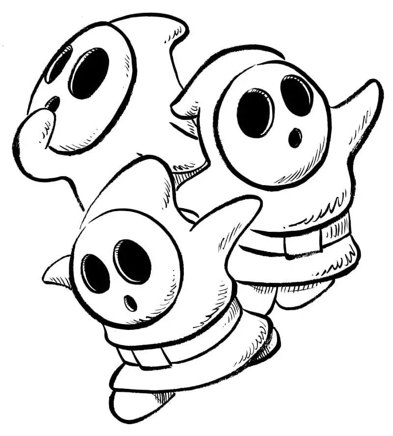 Shy guys from mario fãrbung seite