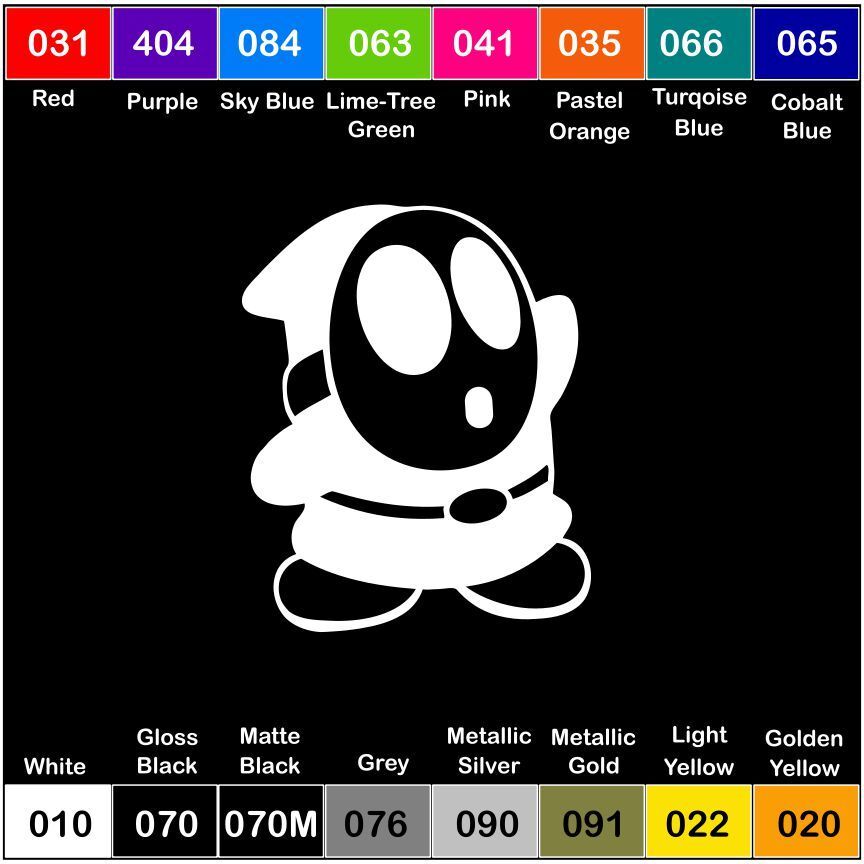 Shy guy vinyl decal sticker mario window car truck drift jdm