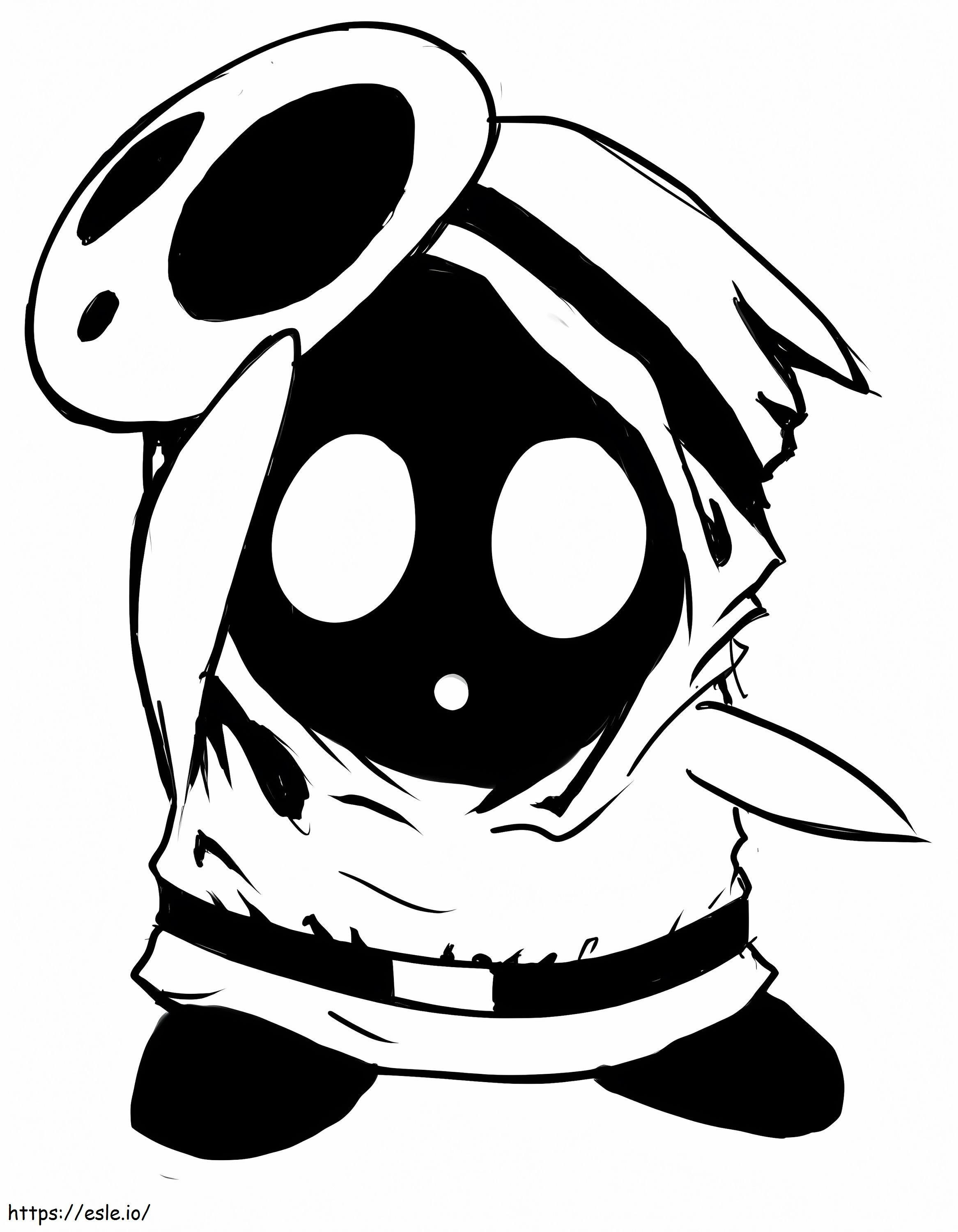 Scary shy guy mar coloring page