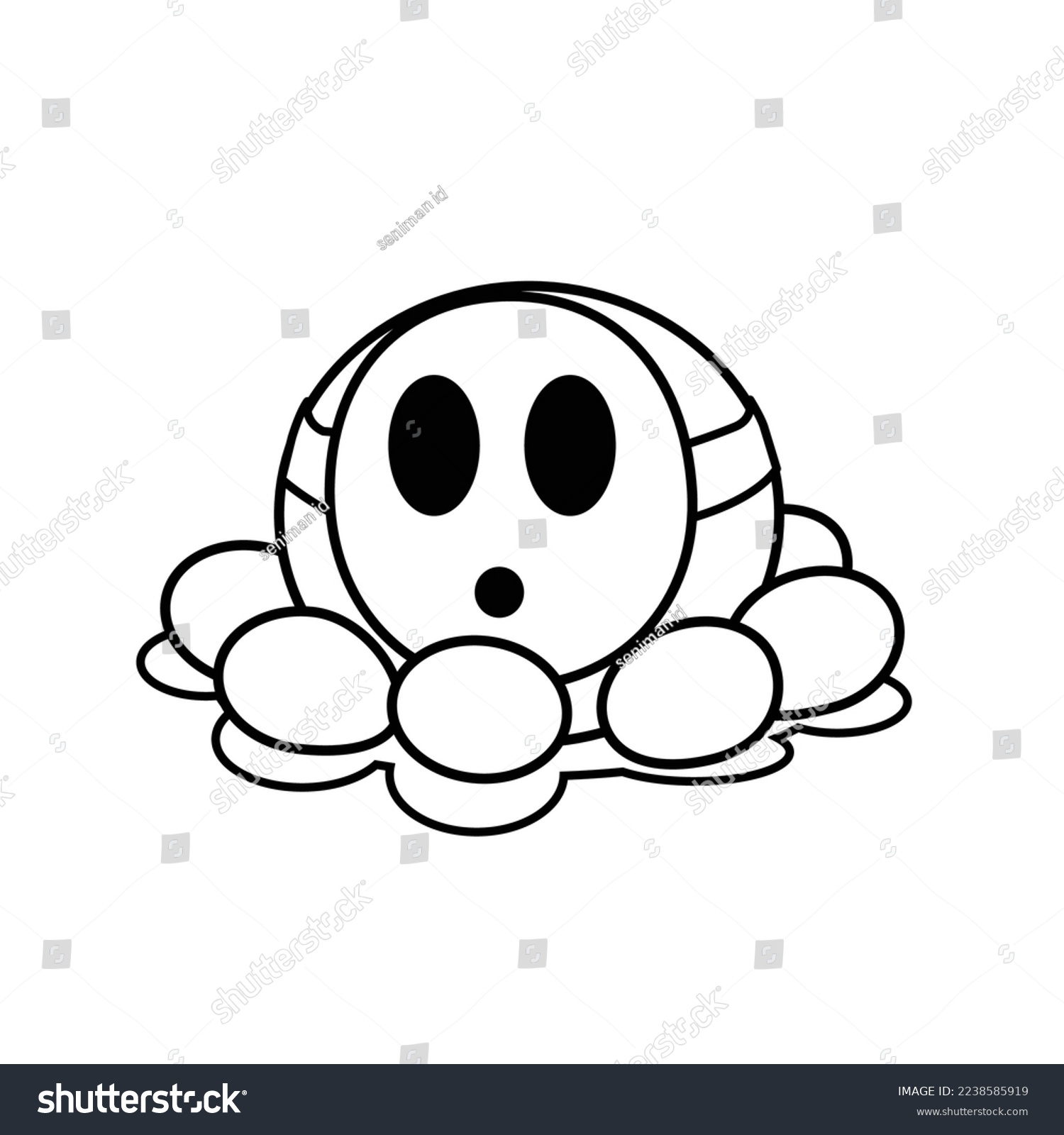 Illustration cute squid character image cartoon stock vector royalty free